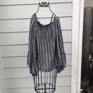 Strapless long sleeve shirt